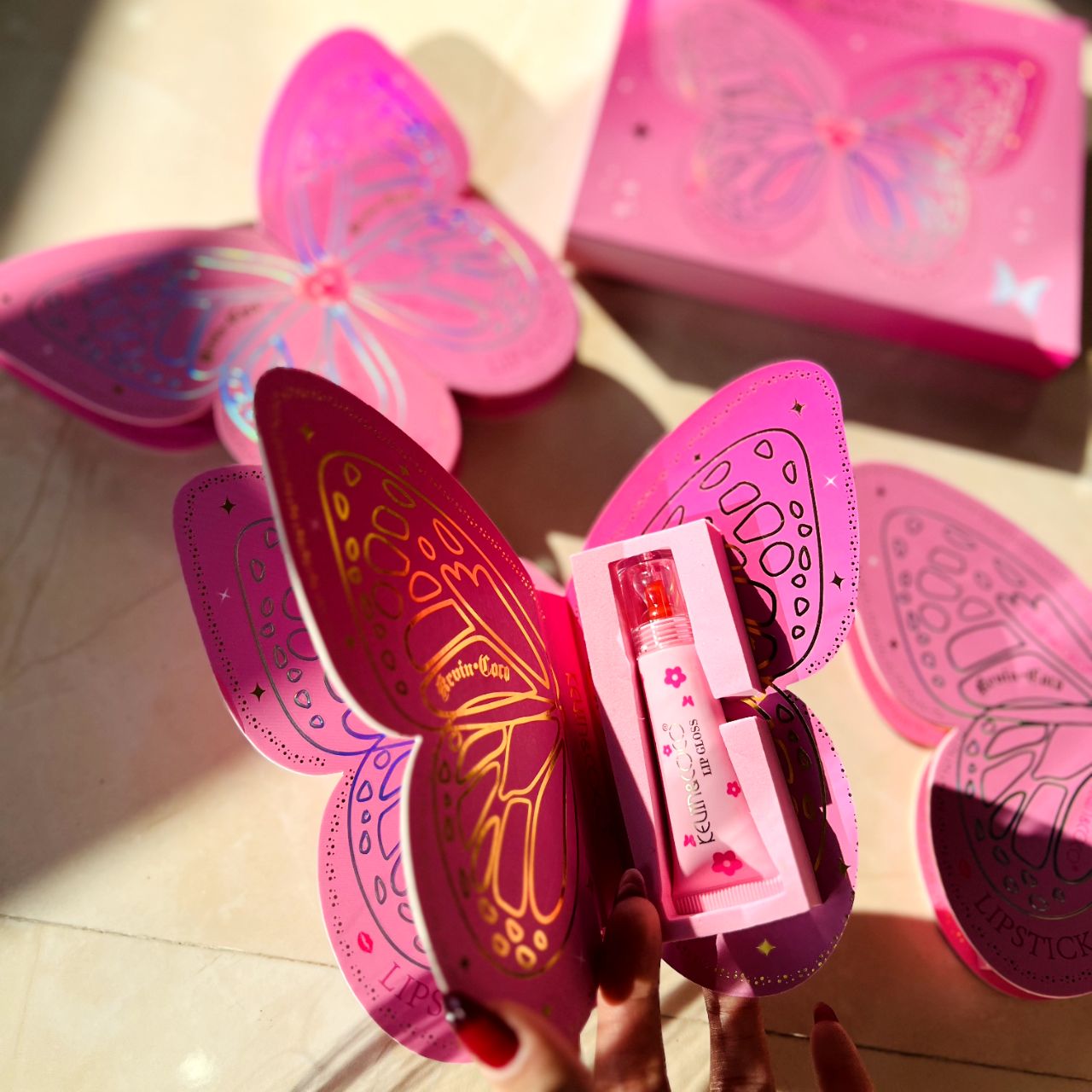 ست پروانه ای لیپ پلامپر و رژ