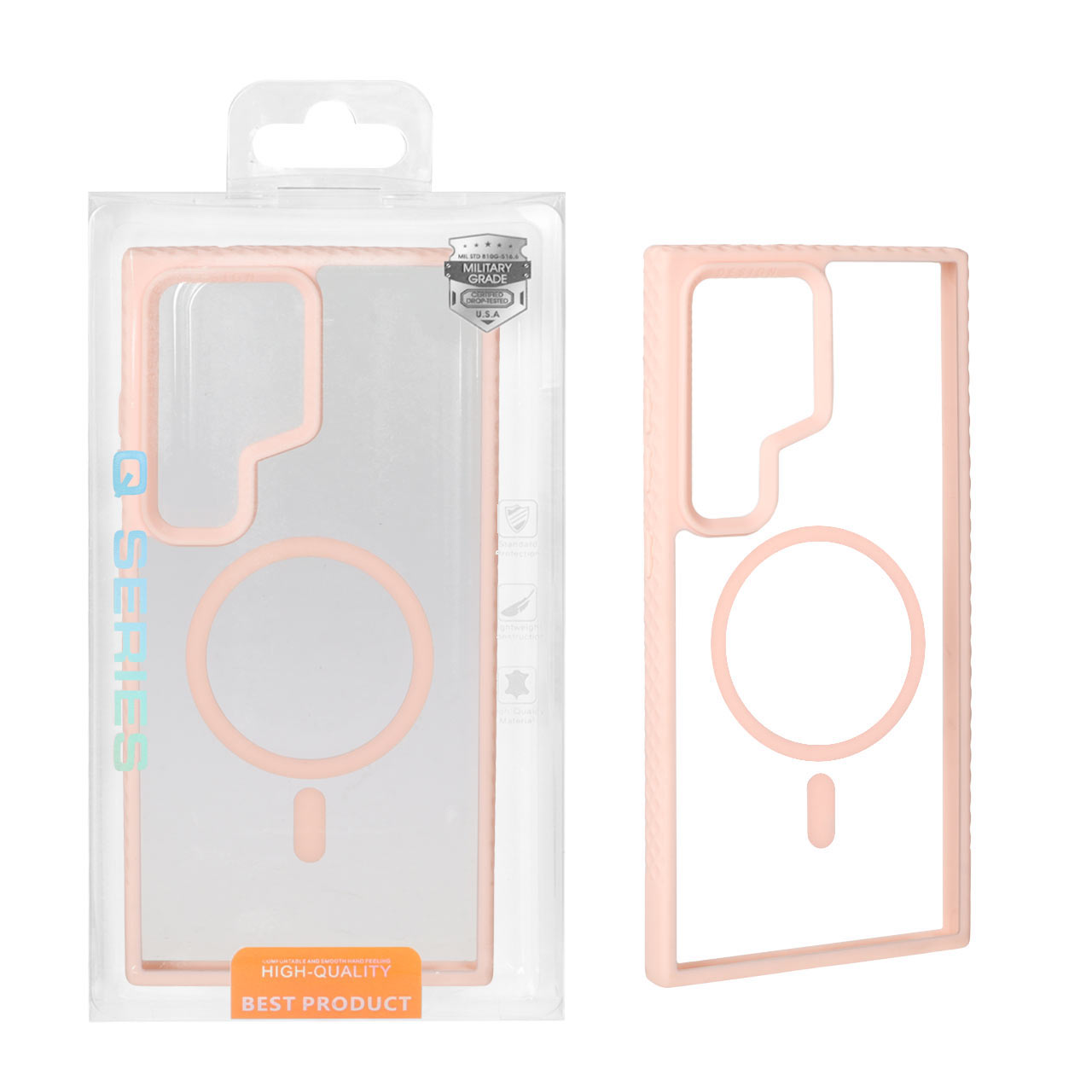 قاب Q Series شفاف Better By Design مدل Samsung Galaxy S24 Ultra - صورتی