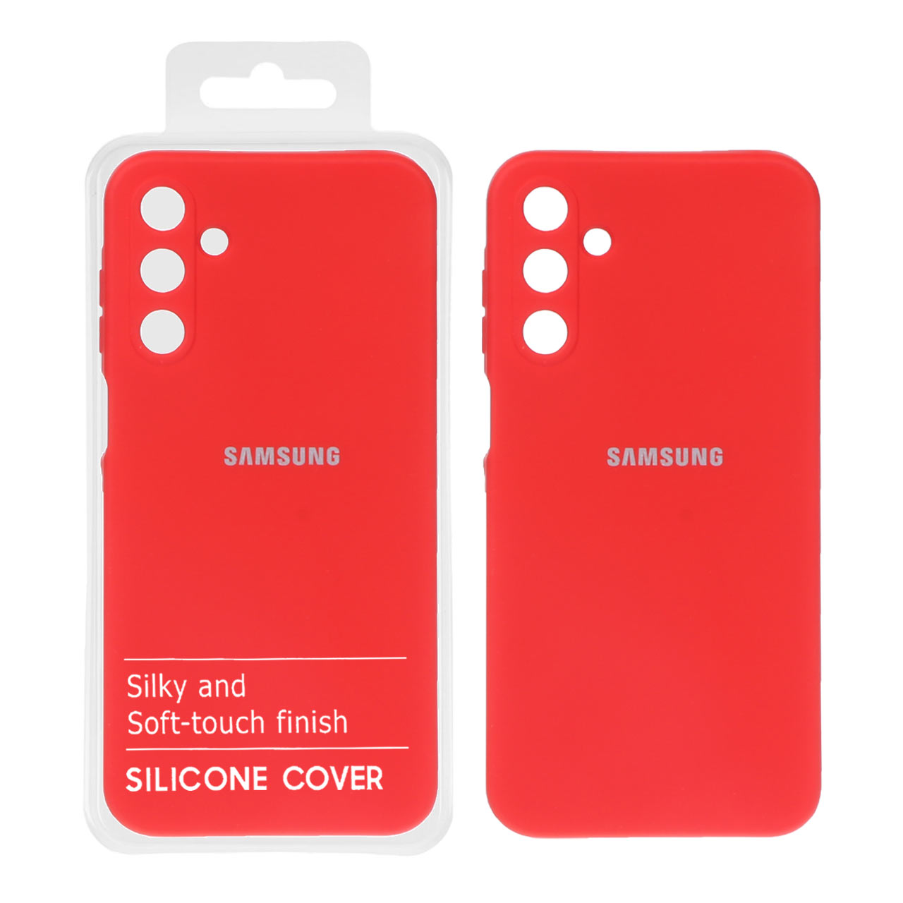 قاب نیو سیلیکون محافظ لنزدار Samsung Galaxy A15 - RFF - آلبالویی (پک دار)