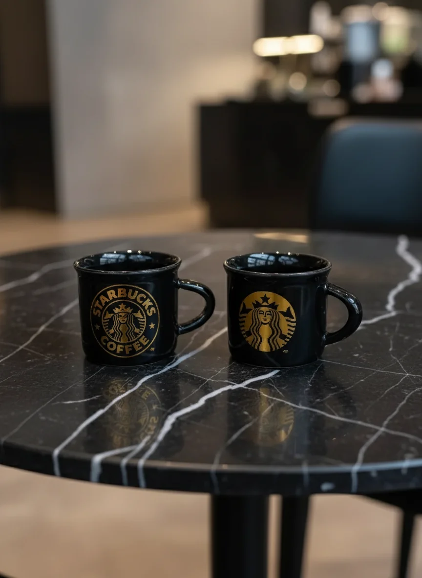 شات قهوه استارباکس طلایی وارداتی، مناسب کافه و منزل