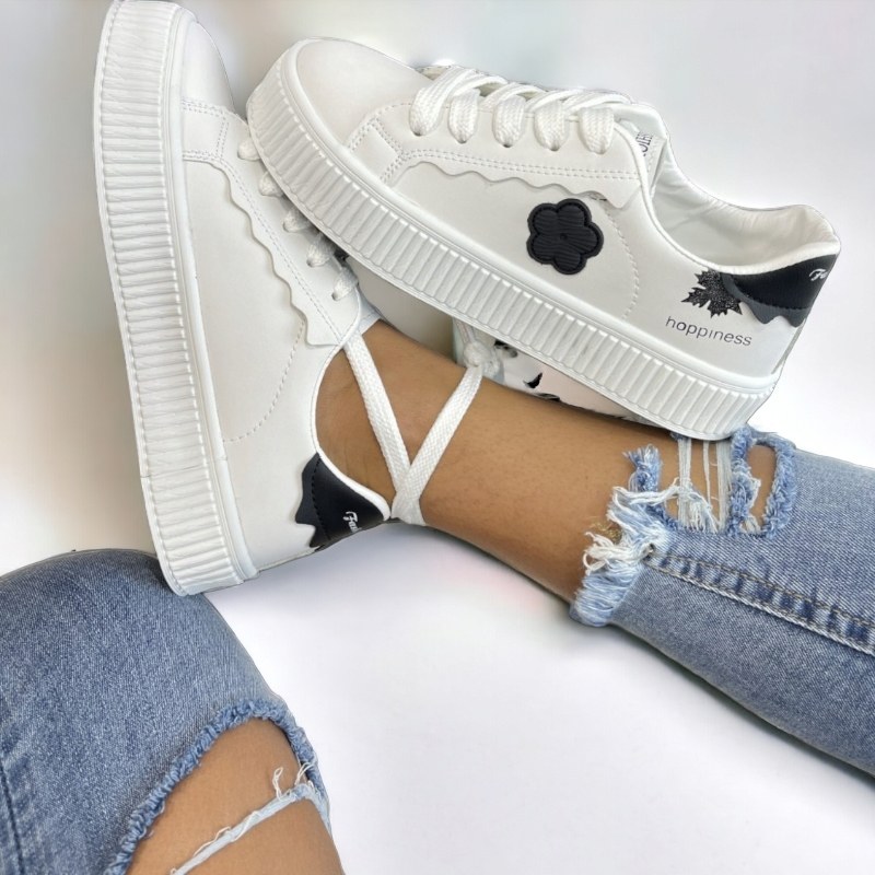 کتونی زنانه ونس زنانه بابونه ونس دخترانه جدید وپرفروش مدل بابونه رنگ سفید