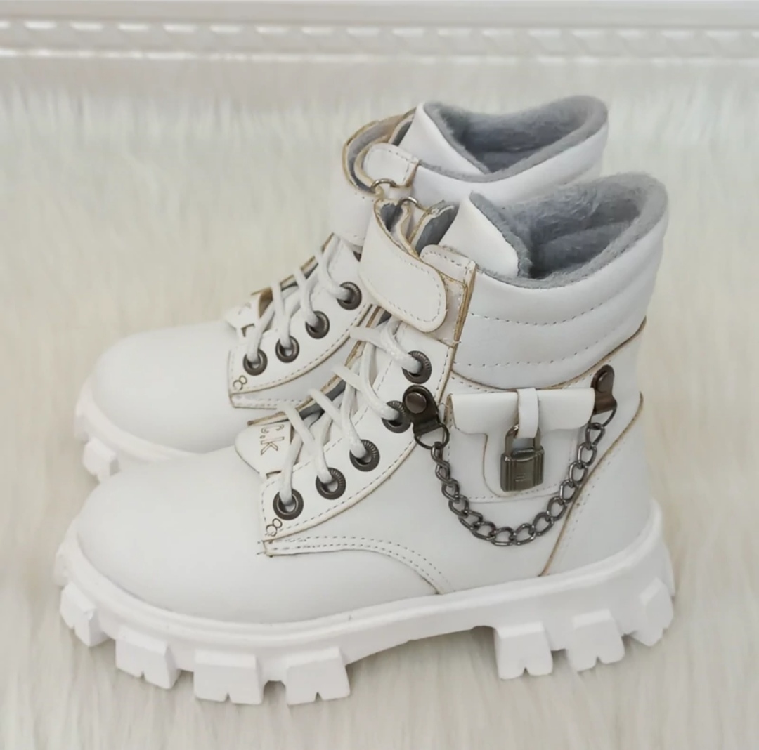 پوتین ساقدار دخترانه زنجیری نیم بوت بچگانه بندی و زیپی