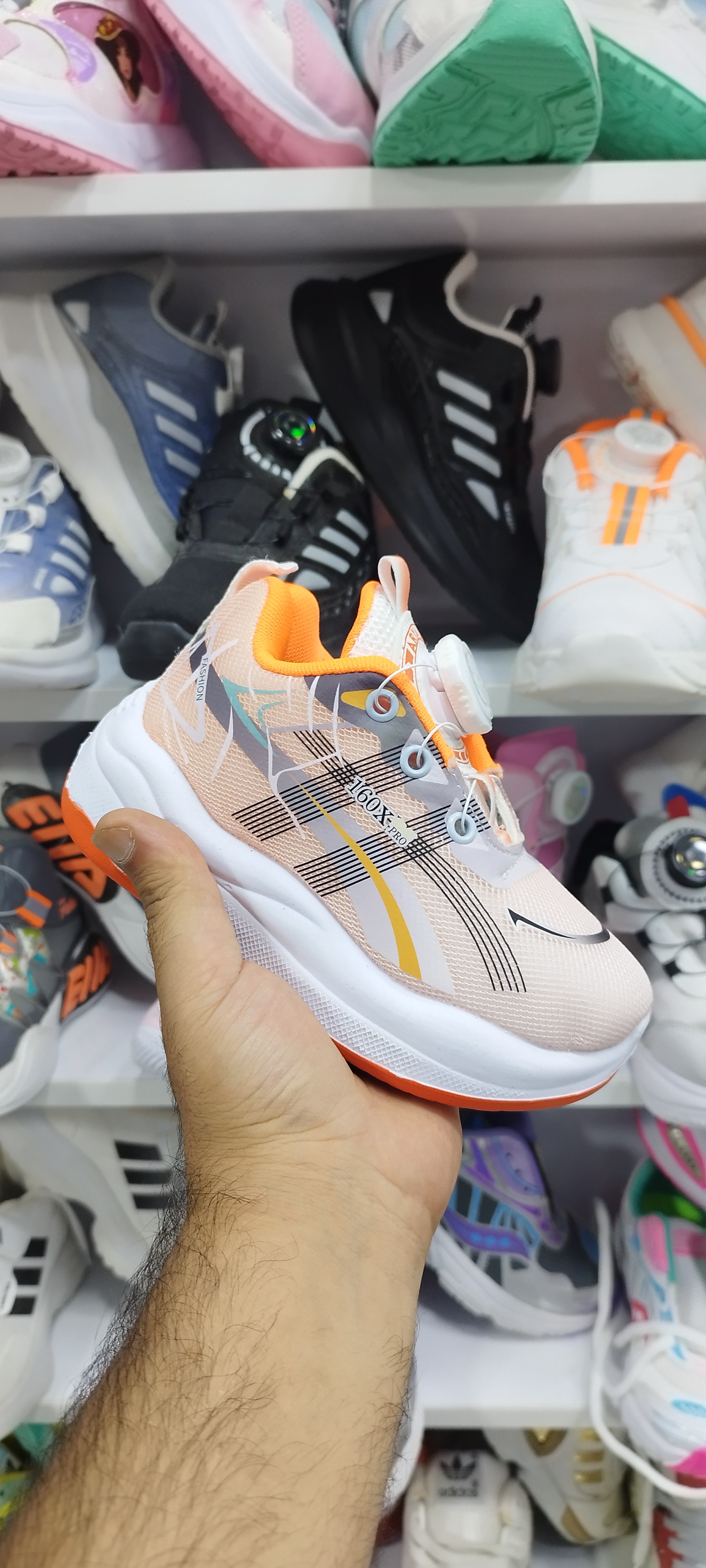 کتونی بچگانه اسیکس دیسکی کتونی پسرانه پیچی سایز۲۷تا۳۰