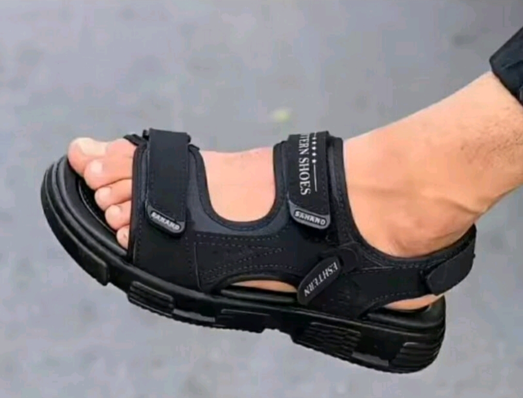 صندل طبی سهند مشکی تمام مدل رکابدار سایز 40/44