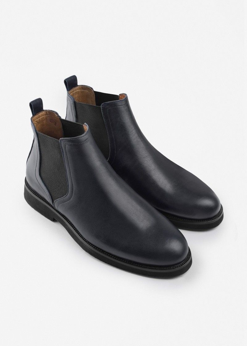 کفش نیم بوت مردانه مدل چلسی طرح ساده