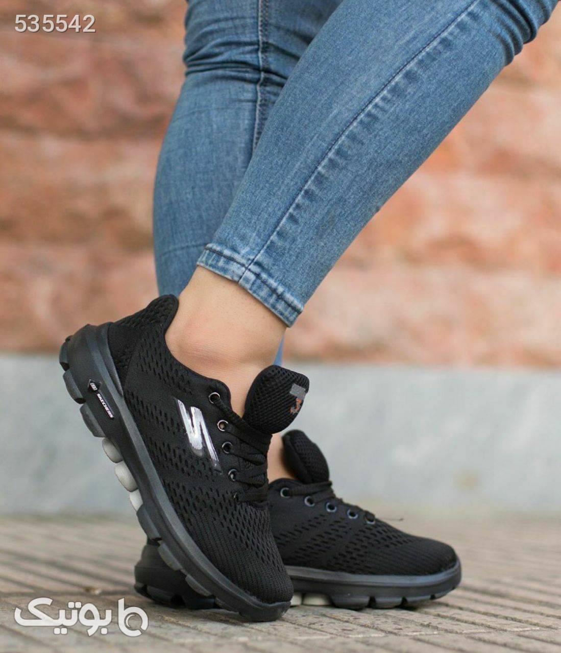 کتونی اسکیچرز مشکی تمام مردانه