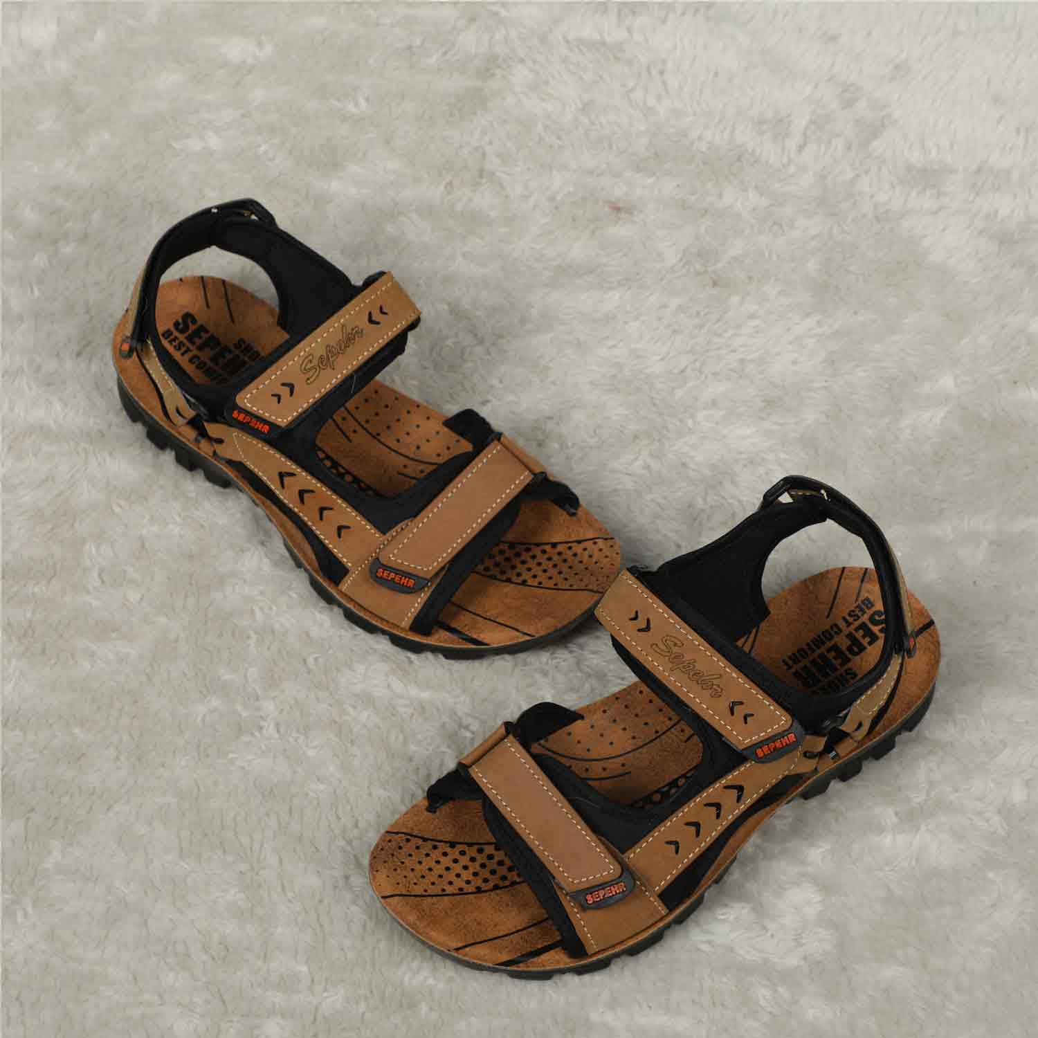 صندل رکابدار مردانه سپهر رنگ کرم جدید و ترند