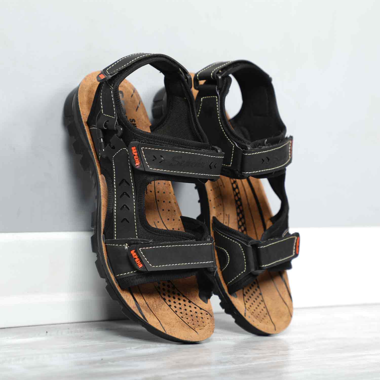 صندل رکابدار مردانه سپهر رنگ مشکی  جدید و ترند