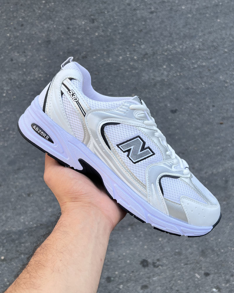 کتونی بزرگپا نیوبالانس ۵۳۰ سفید نقره ای