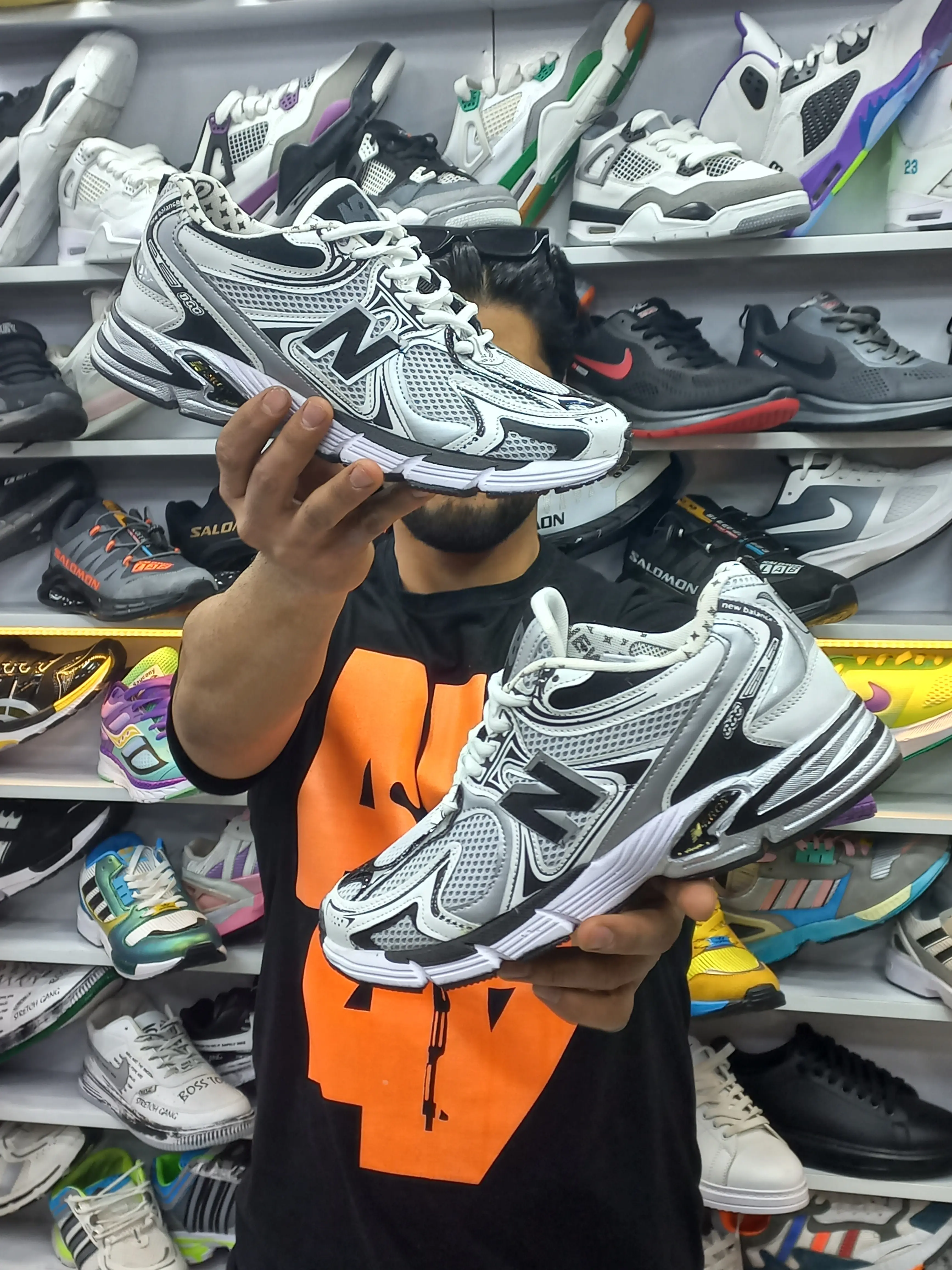 کتونی نیوبالانس 860 مردانه جدید رنگ سفید مشکی