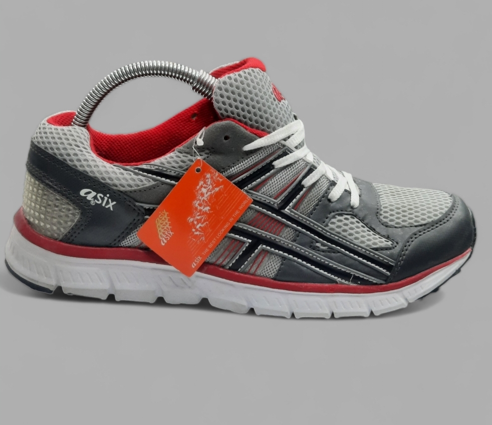 کتونی آسیکس خارجی مردانه رنگ طوسی قرمز تکسایز44