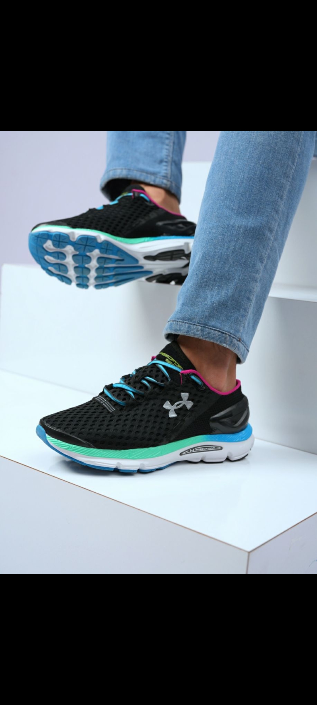 کتونی ورزشی آندر آرمور  UNDER ARMOUR مردانه مشکی سبز جدید و ترند