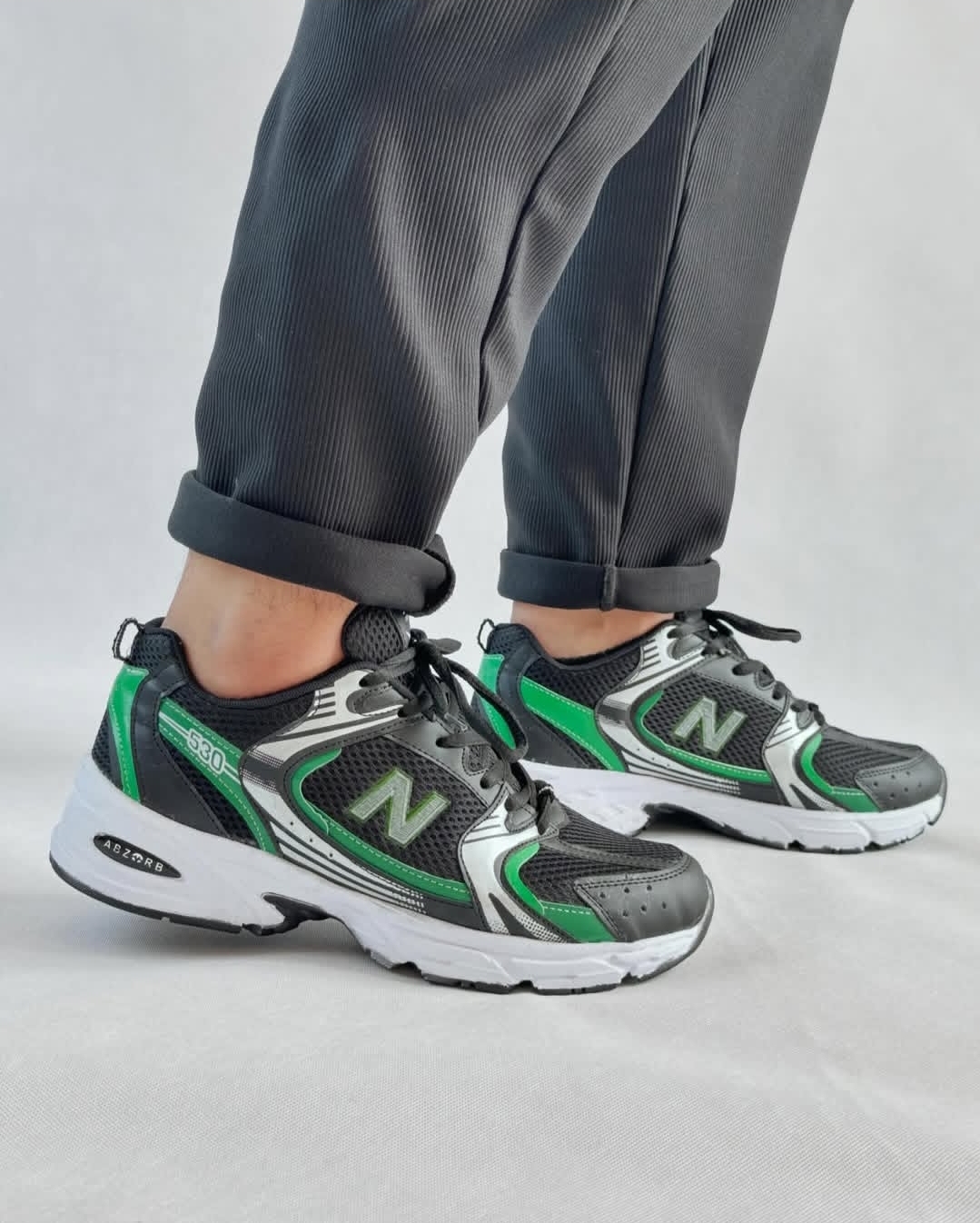 نیوبالانس 530 مردانه فقط 450 هزار مشکی سبز