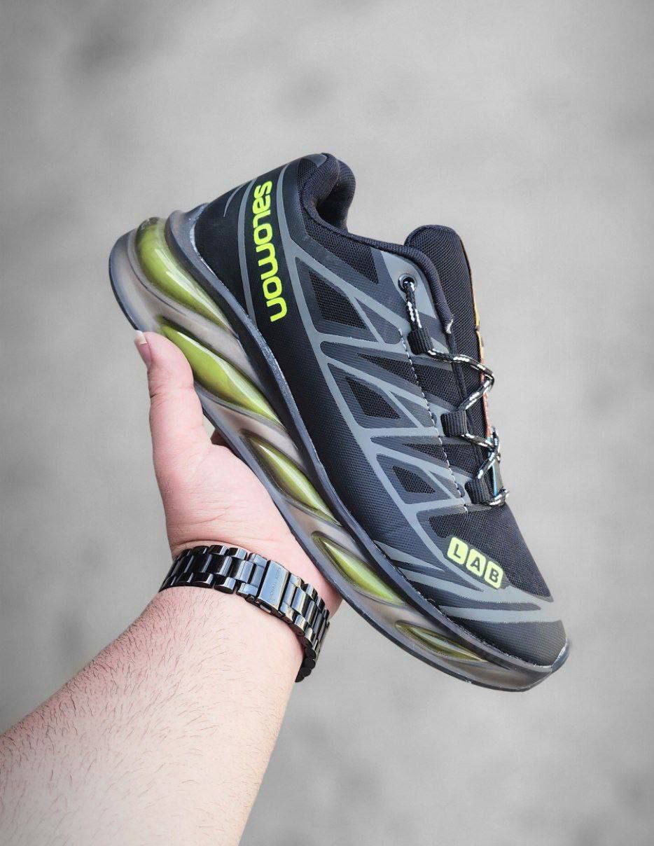 کتونی سالامون لاب مردانه رنگ مشکی سبز جدید و ترند SALOMON LAB