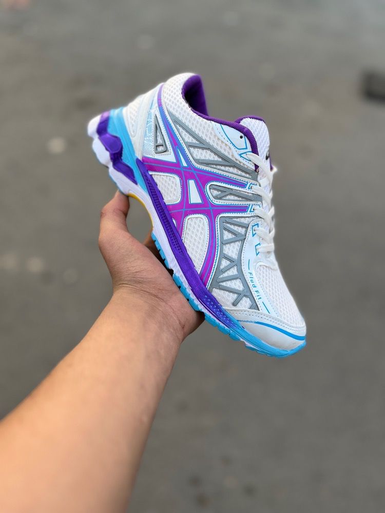 کتونی آسیکس مردانه جدیدشهباز  سفید طوسی مشکی کایانو