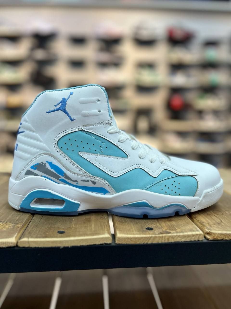 کتونی جردن 6 ساقدار رنگ مشکی آبی جدید و ترند jordan mrp