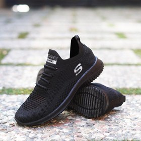 کتونی اسکیچرز مردانه رنگ طوسی حراج