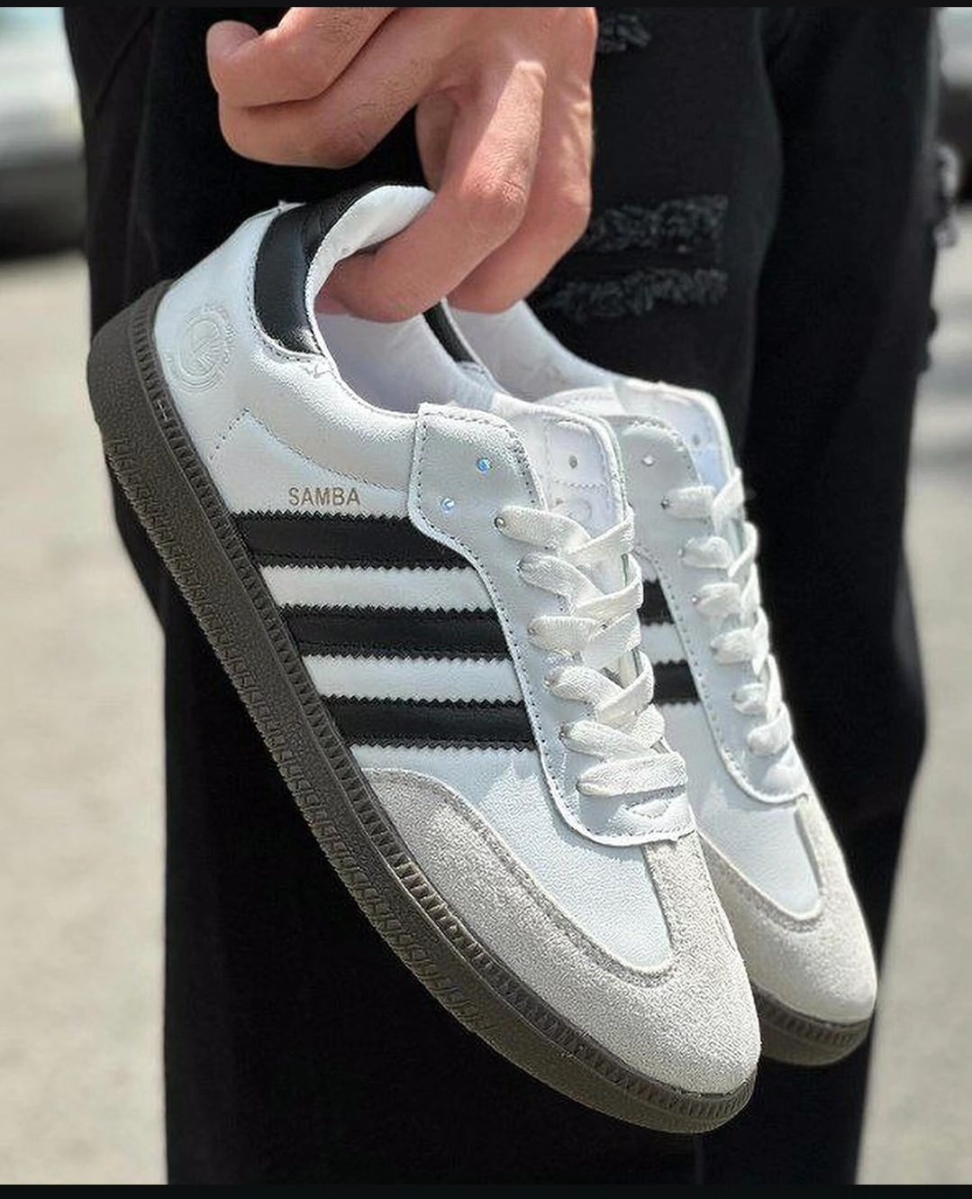 ونس مردانه سامبا سفید مشکی ترند و آف