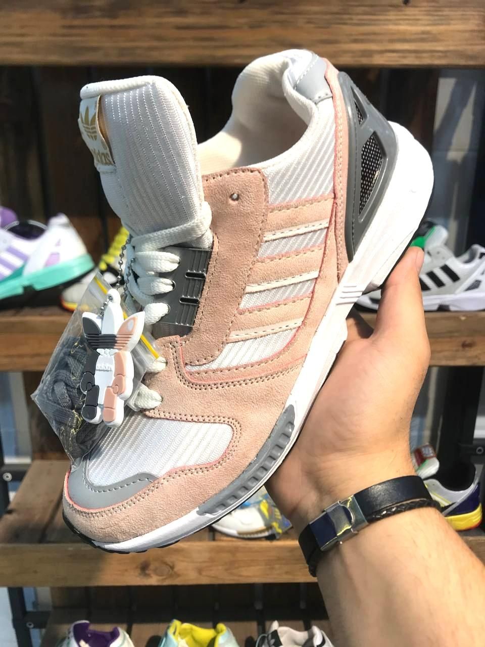 کتونی زدایکس ۸۰۰۰ مردانه رنگ سفید صورتی حراج