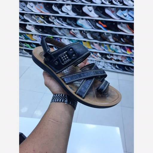 صندل طبی سهند مشکی تمام مدل رکابدار سایز 40/44