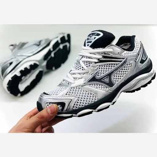 کتونی ورزشی میزانو حرفه ای مردانه رنگ جدید طوسی بنفش  MIZUNO WAVE