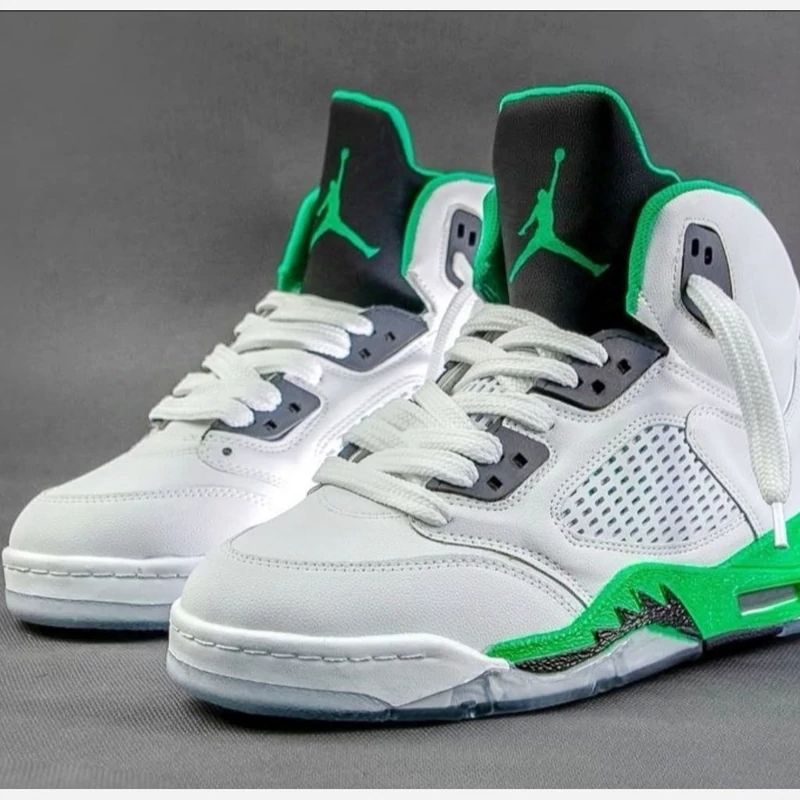 کتونی جردن ۵ سفید سبز ترند و آف