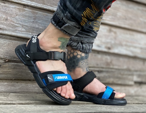 صندل مردانه نایک ایر مکس رنگ مشکی زرد حراج شد