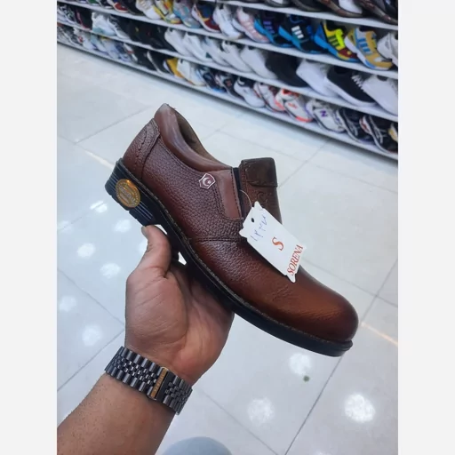 کفش مردانه سورنا کشی چرمی عسلی تکسایز40تا42