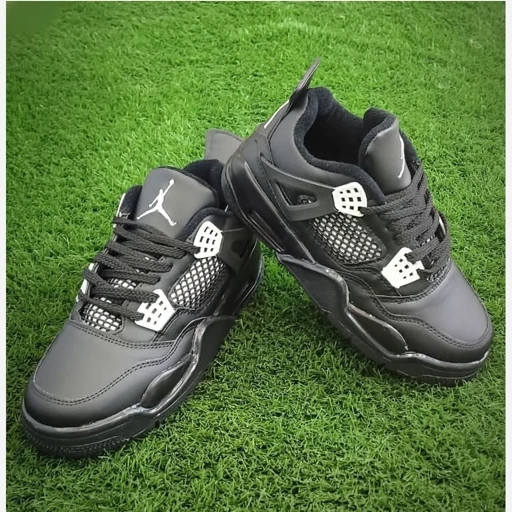 کتانی جردن 4 جدید و جذاب مردانه رنگ سفید طوسی