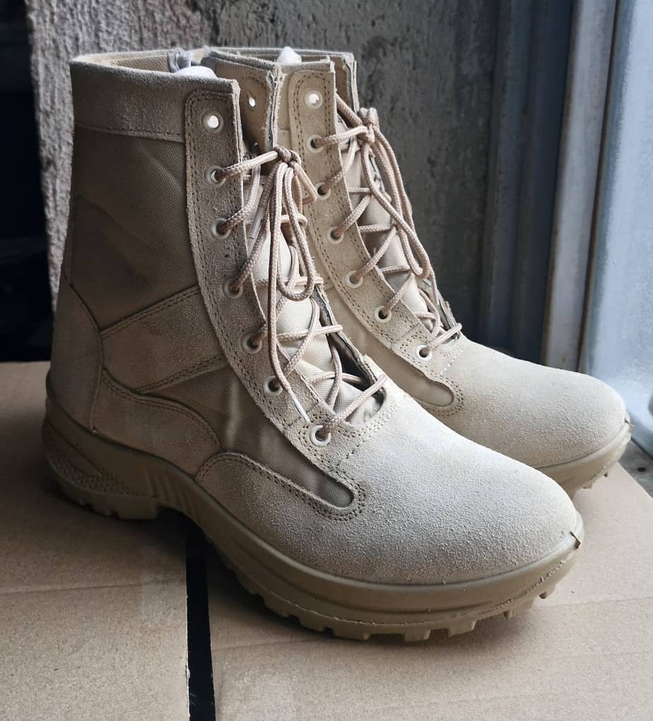 پوتین نظامی و تاکتیکال کماندو خاکی بغل زیپ خور