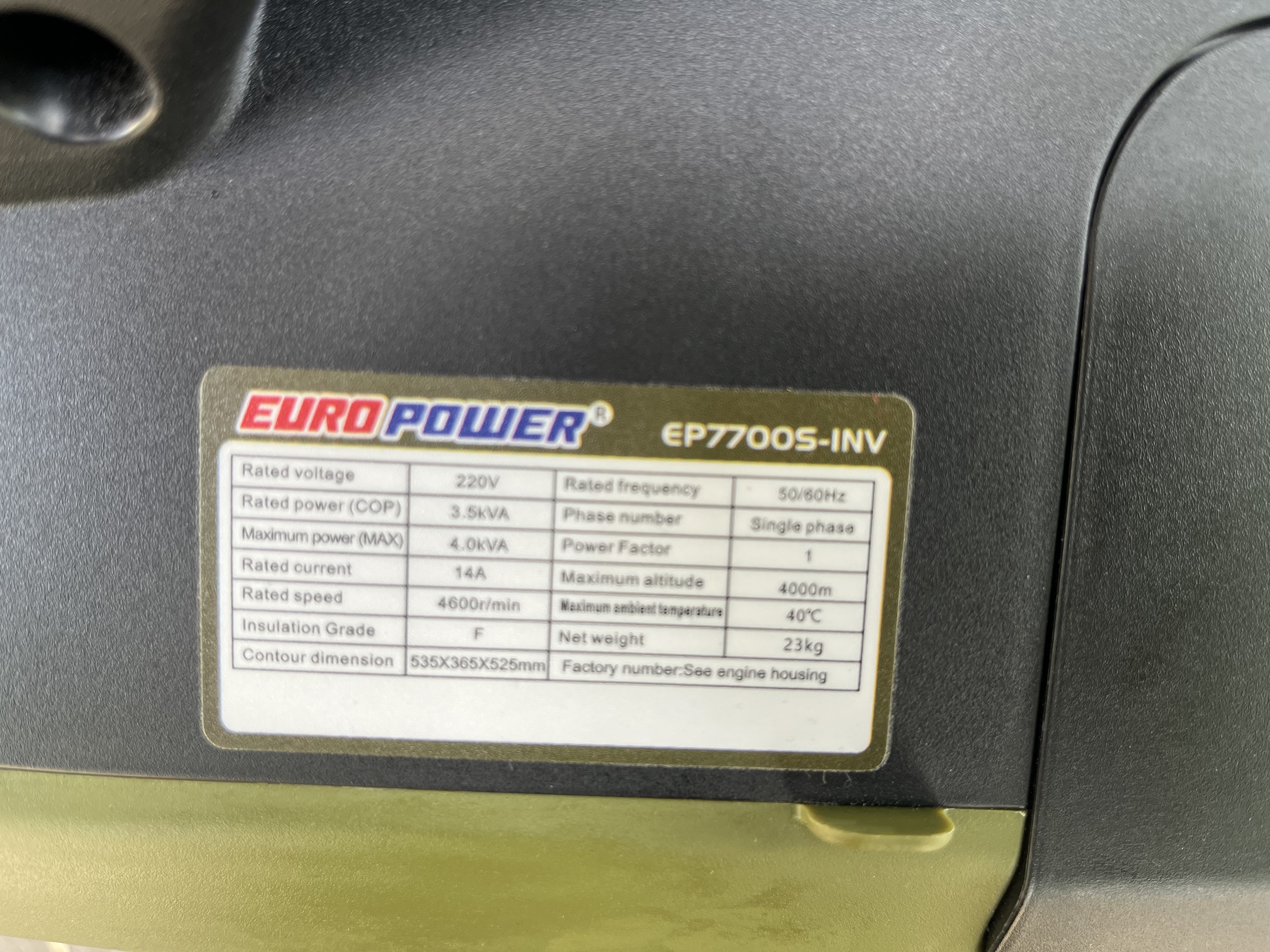 موتوربرق سایلنت بنزینی یوروپاور ۴کیلووات