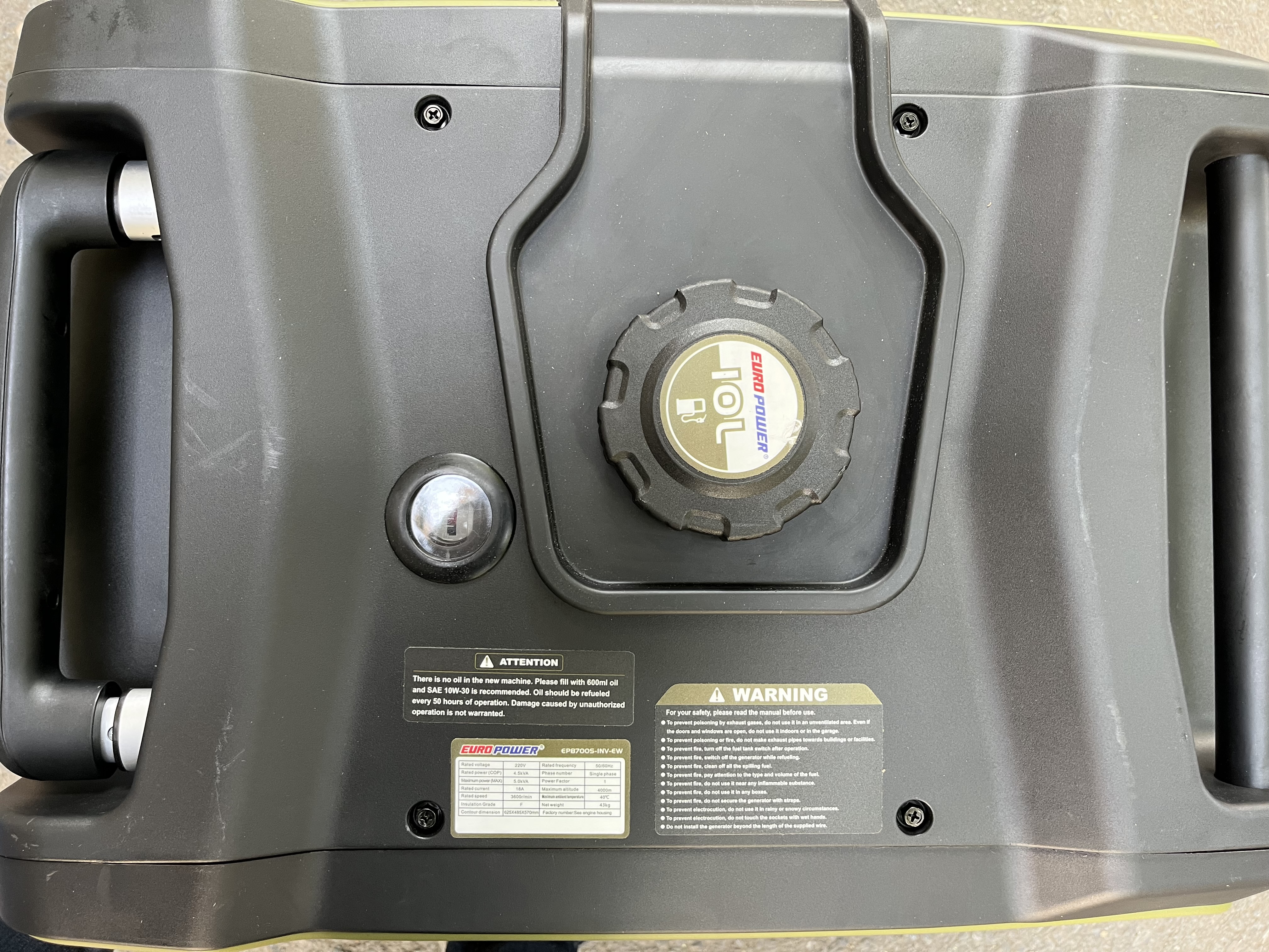 موتوربرق سایلنت گازسوز-بنزینی یوروپاور ۵کیلووات