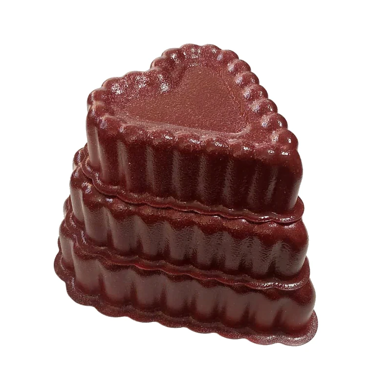 قالب قلب شارلوت سرامیکی 3 عددی برای تهیه دسرهای زیبا و حرفه‌ای