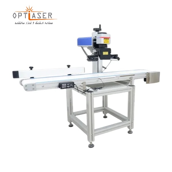 دستگاه لیزر فایبر حکاکی خط تولید فراهوشمند پلاس با فناوری موقعیت یاب لیزری