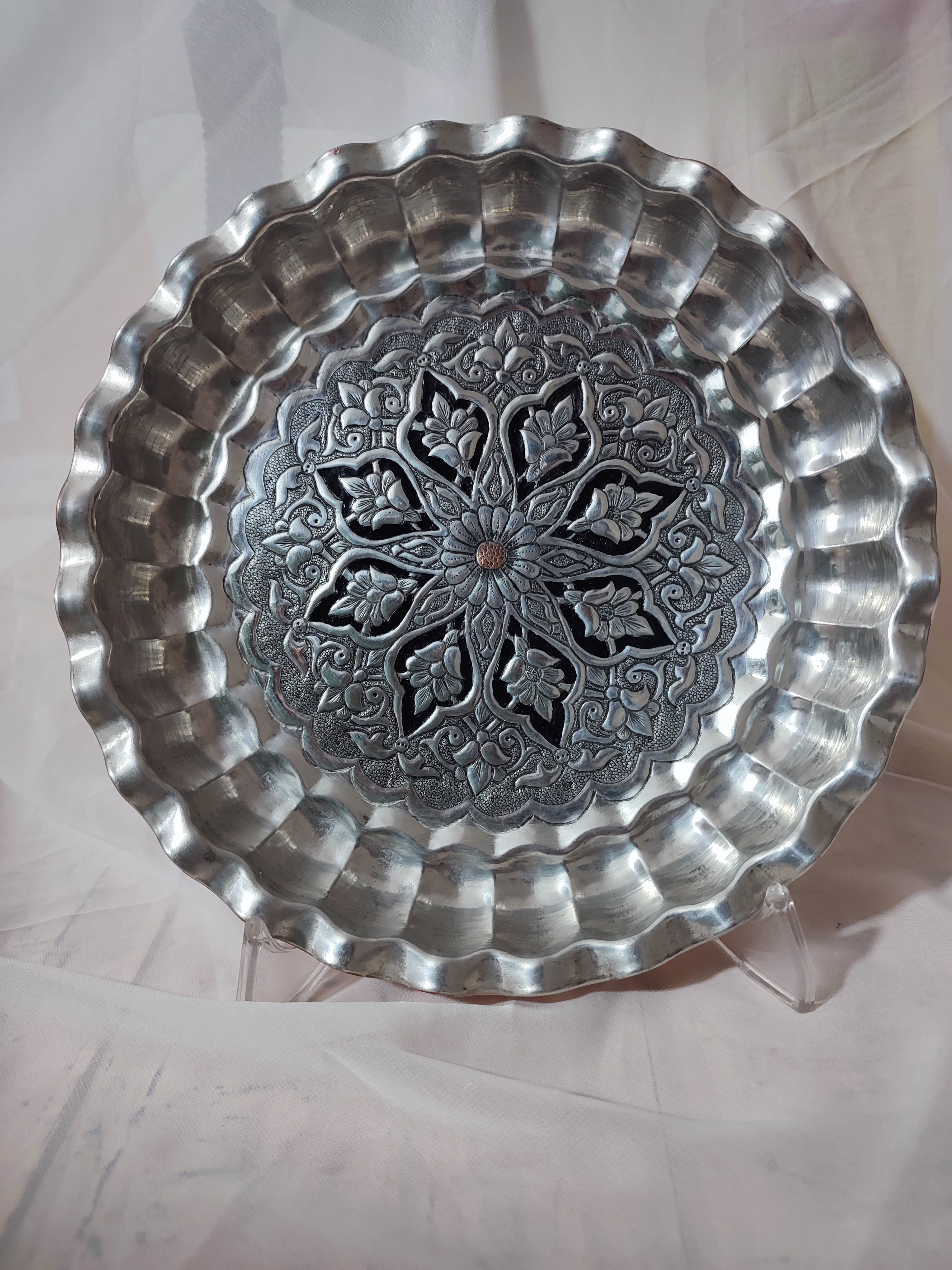 بشقاب 25سانی لبه دار مس