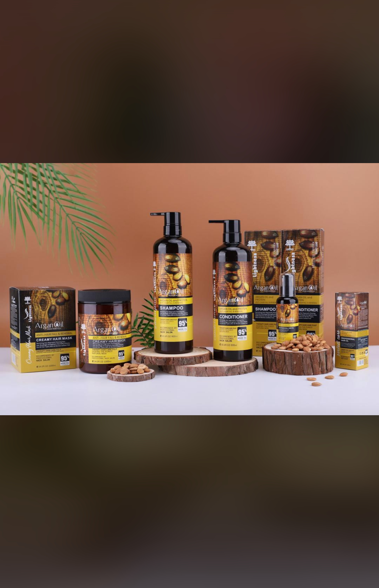 ست شامپو وماسک فری سولفات آرگان لایتنس