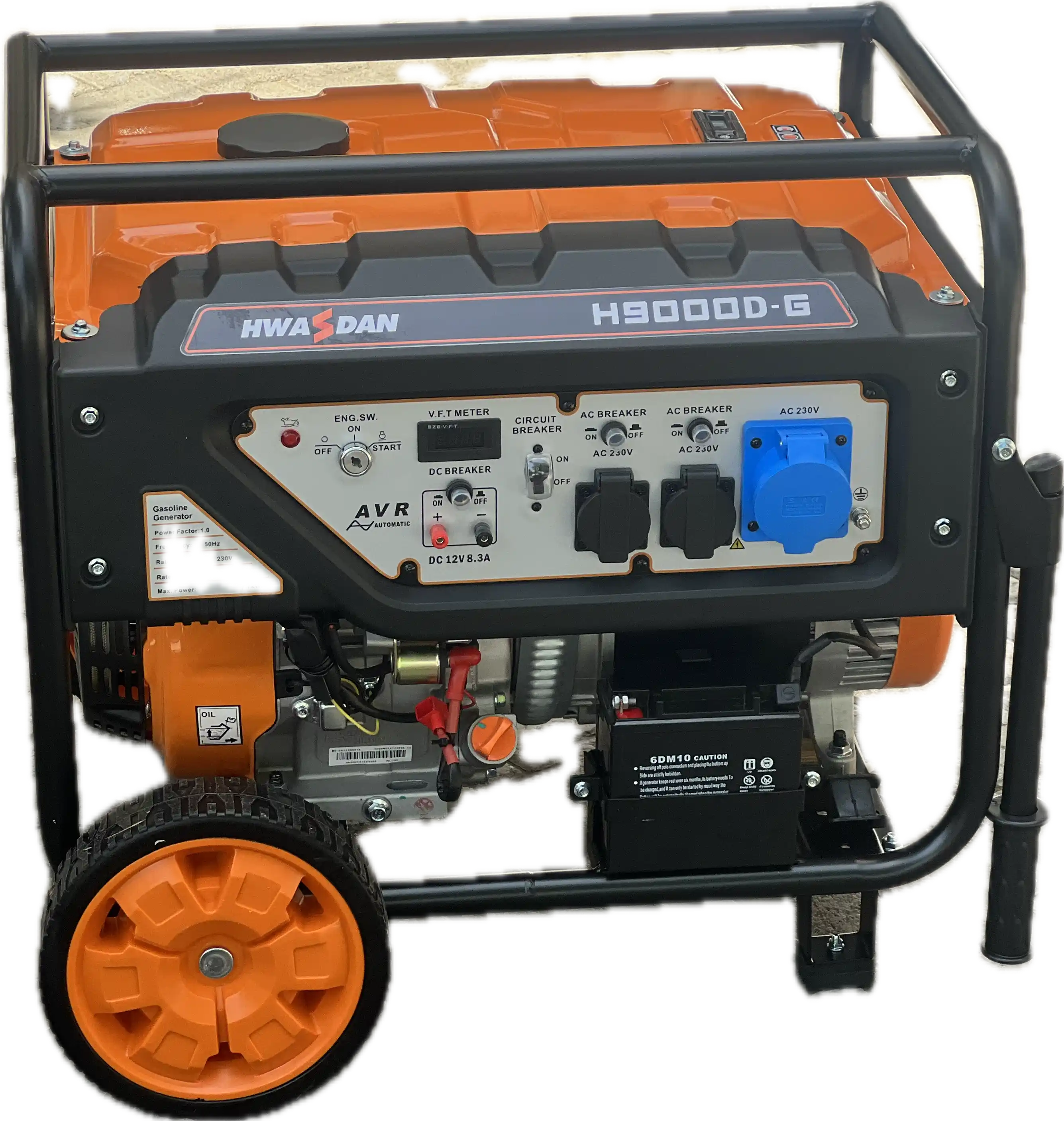 موتور برق 8.5 کیلووات تکفاز بنزینی مدل hwasdan