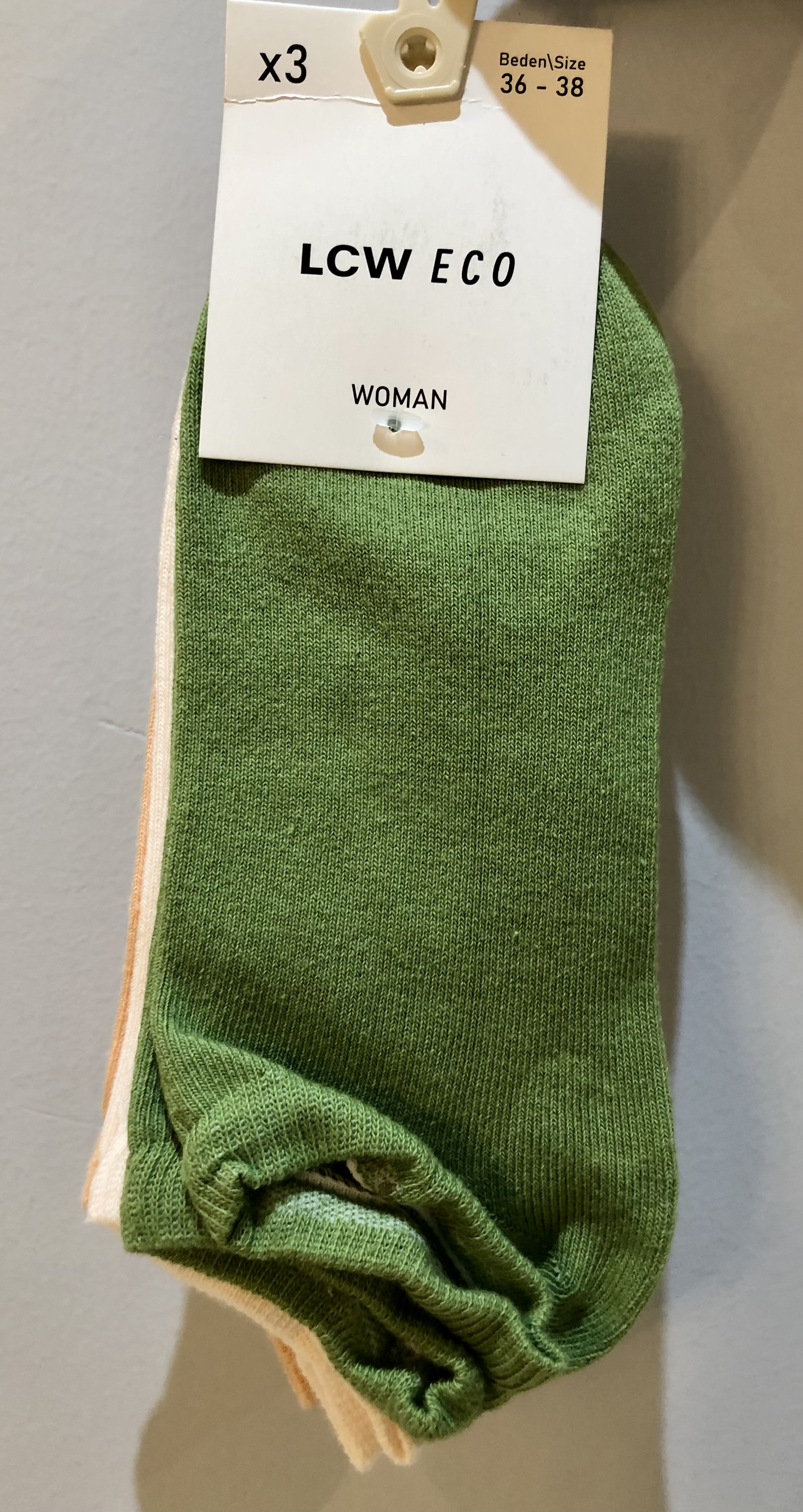 جوراب پک سه عددی ساق کوتاه Lcwikiki