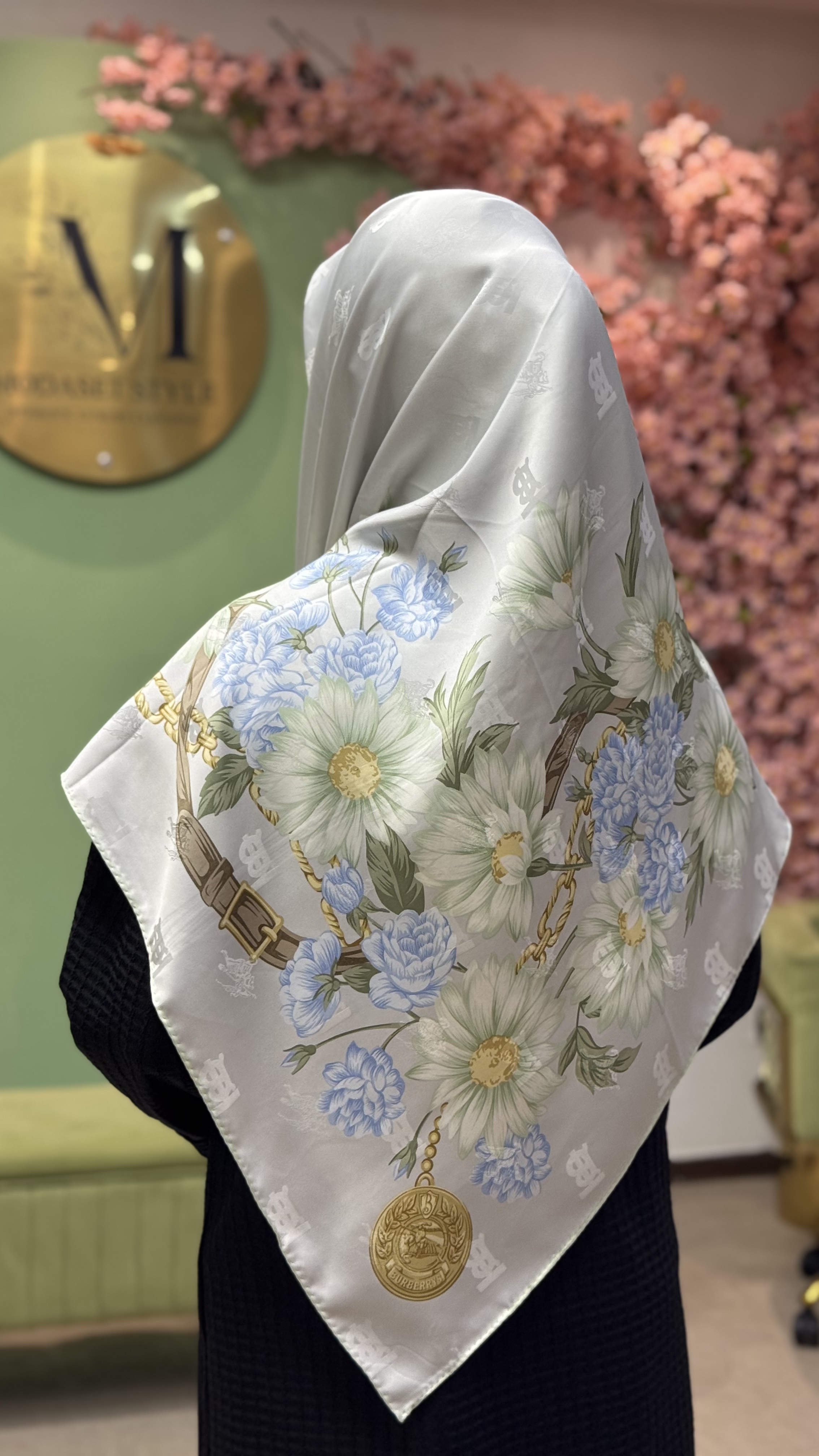 روسری ابریشم ژاکاردکدml09