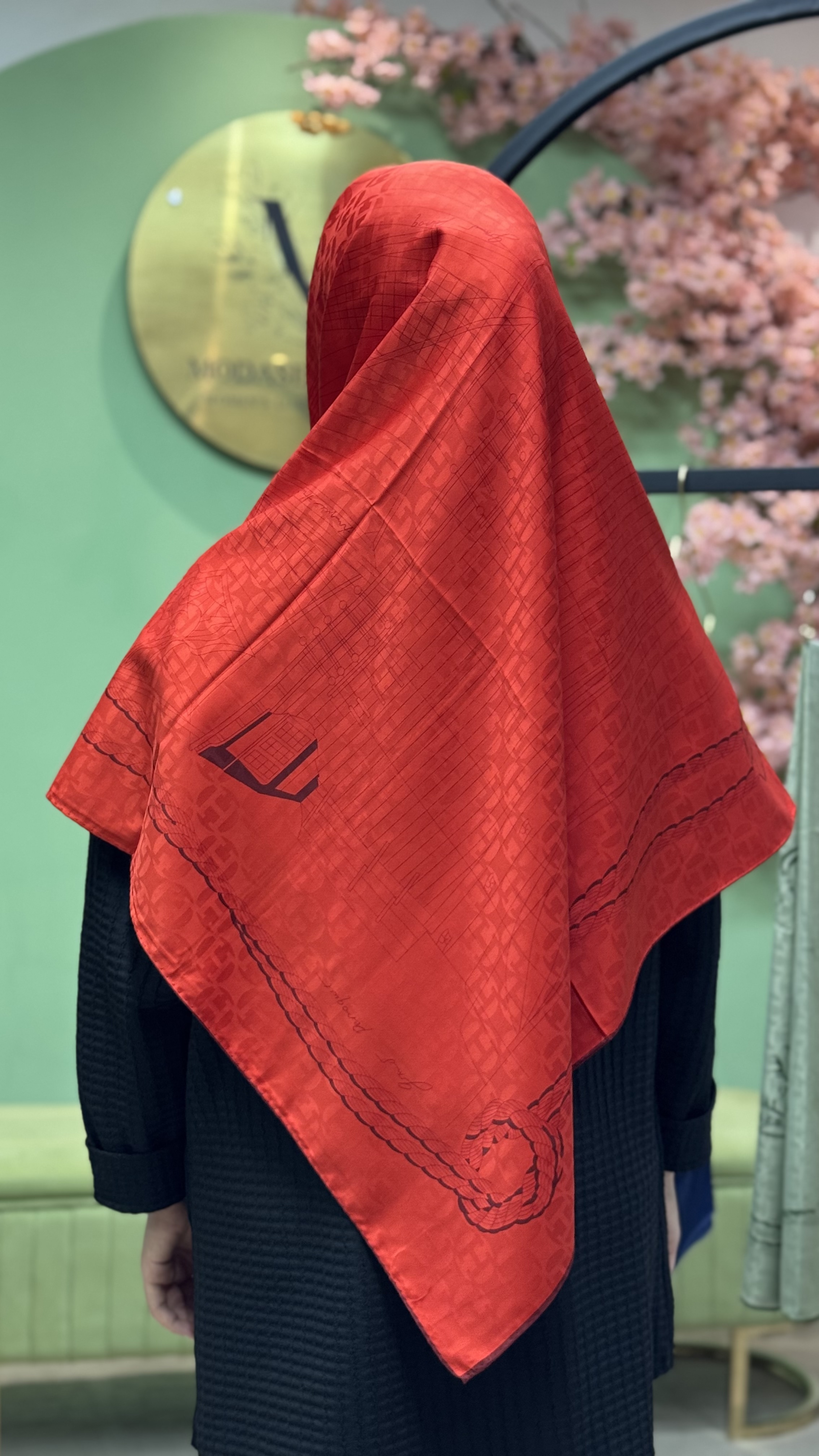 روسری ابریشم ژاکاردکدml07