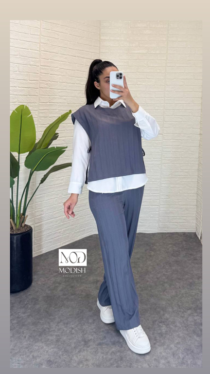 ست سه‌تکه آیوا و نخی برای استایل کژوال روزمره