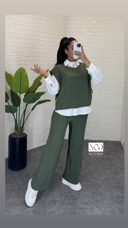 ست سه‌تکه آیوا و نخی برای استایل کژوال روزمره