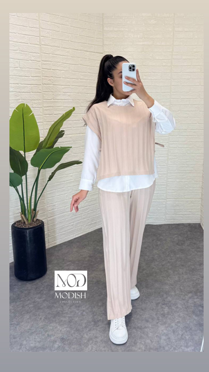 ست سه‌تکه آیوا و نخی برای استایل کژوال روزمره