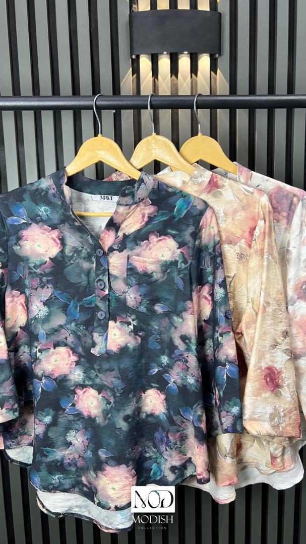 شومیز ایتالیایی کد A35 با طراحی مدرن و جنس لطیف