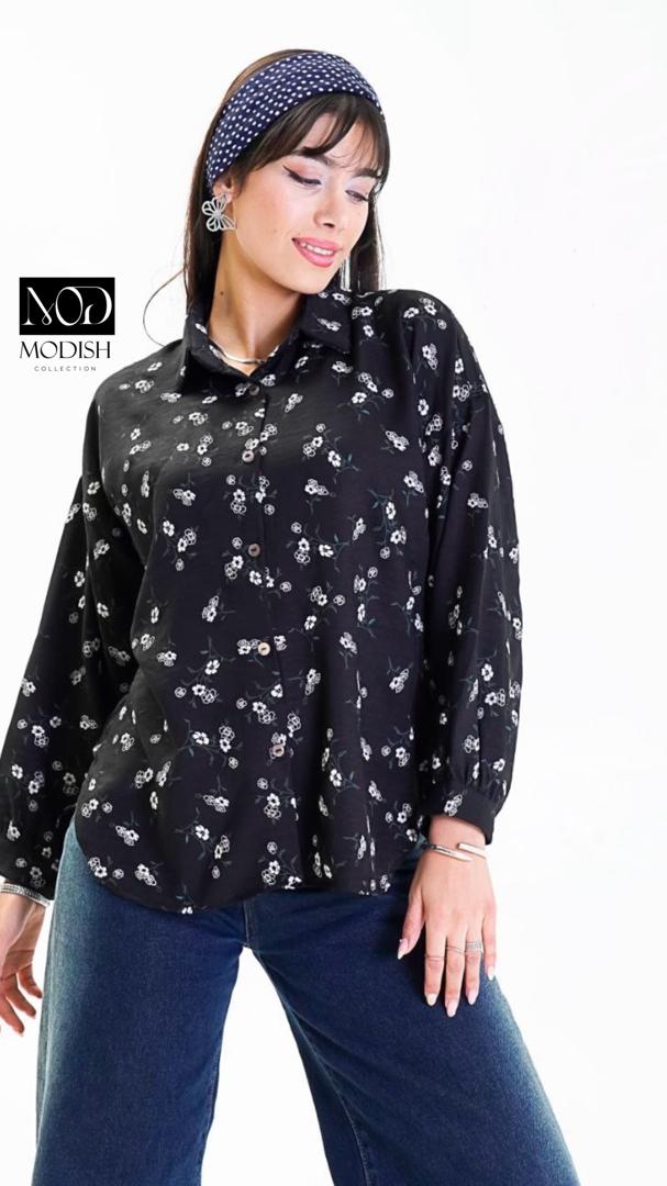 شومیز زنانه پشت چین‌دار کد A15 با طراحی مدرن و جذاب