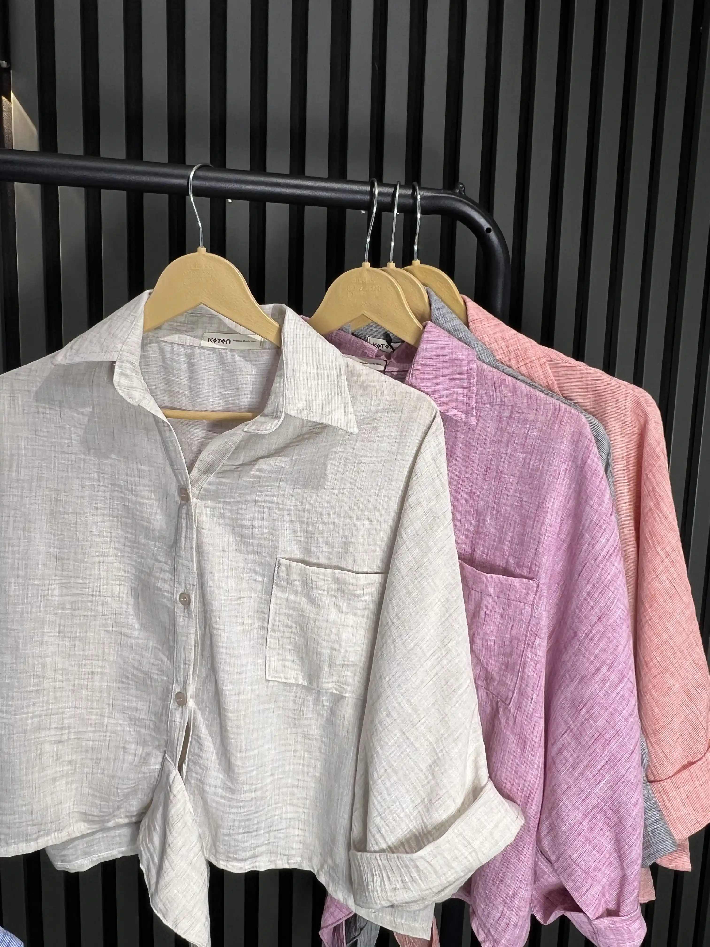 شومیز ترک جلو گره با پارچه آکسفورد، استایل کژوال و مهمانی