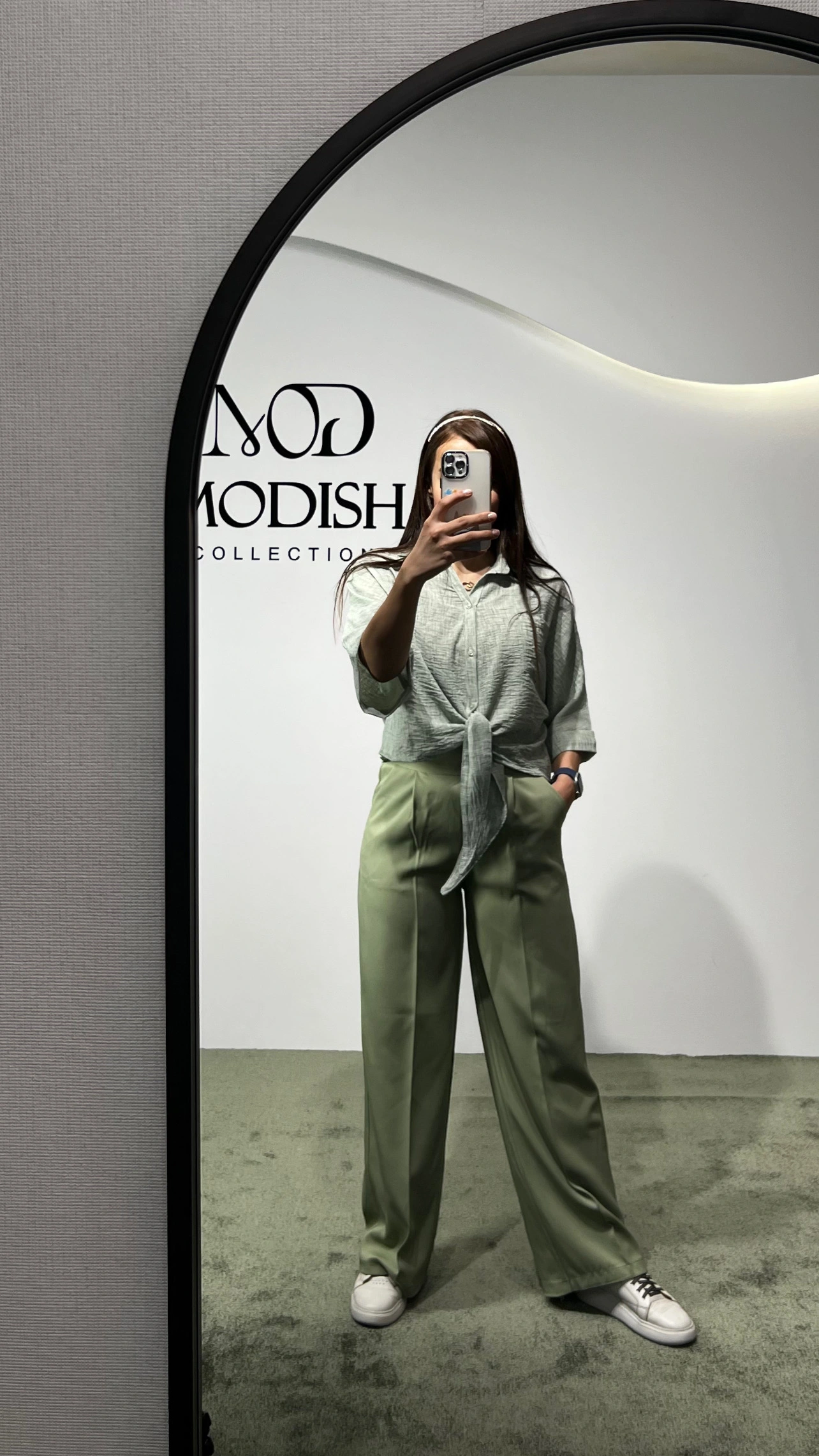 شومیز ترک جلو گره با پارچه آکسفورد، استایل کژوال و مهمانی