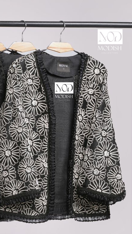 مانتو مدل حسنا با جنس تور و نازلی برای مهمانی‌های خاص