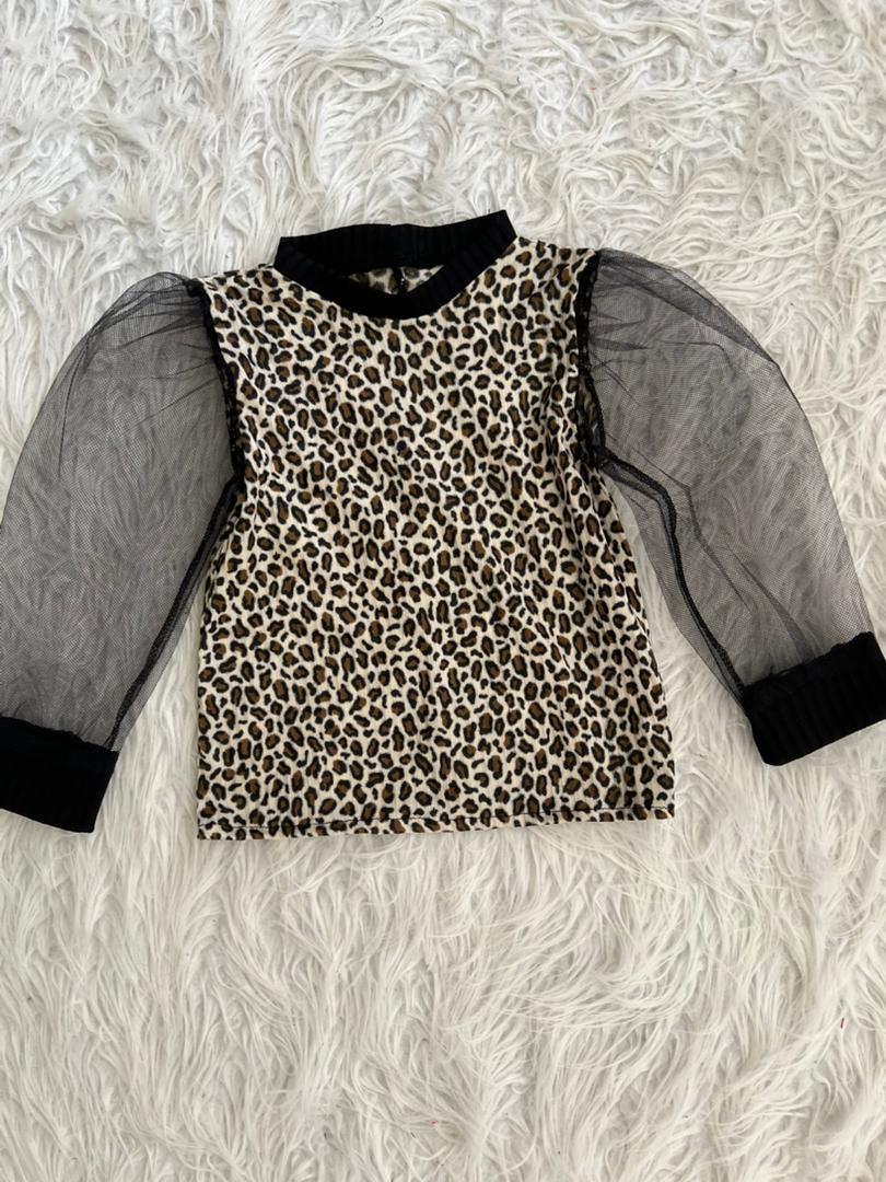 شومیز پلنگی استین تور Z179