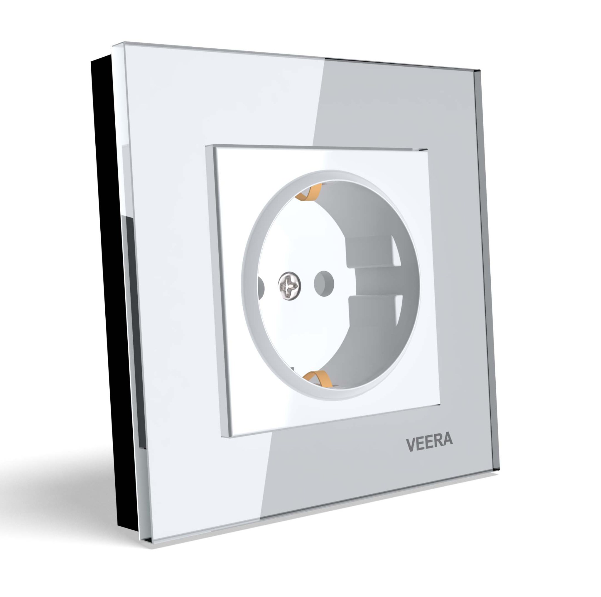 پریز برق ویرا کریستال سفید